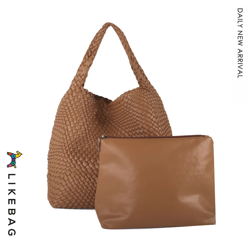 Women's Handmade Woven Fashion Trend Large Capacity Shoulder Bags