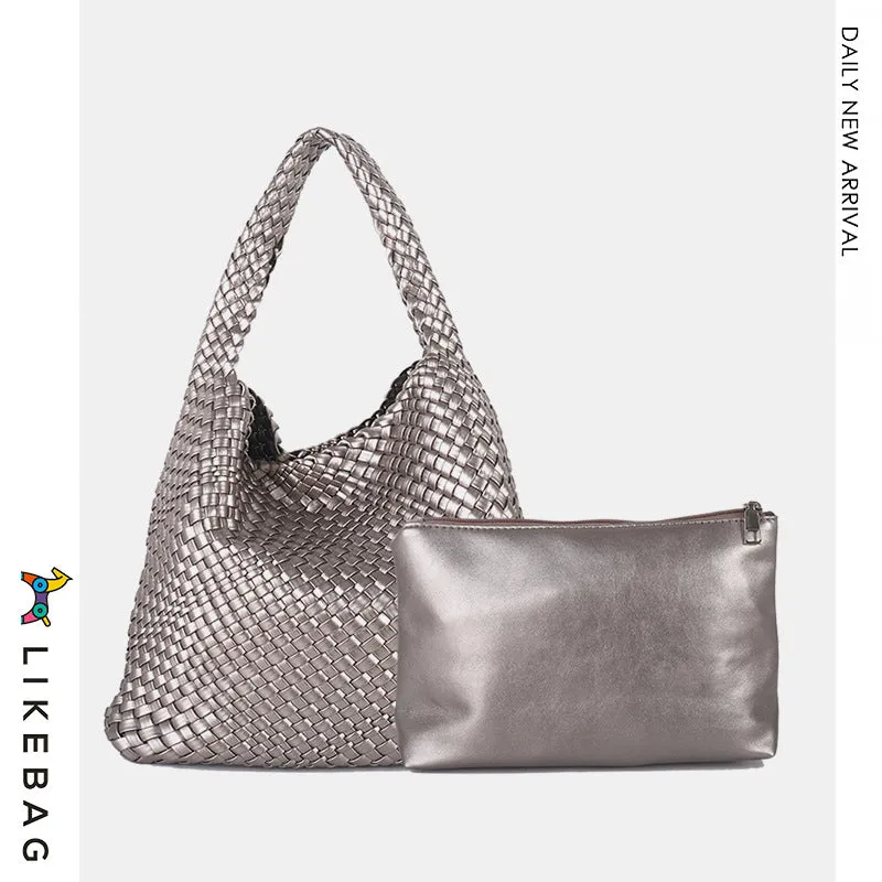 Women's Handmade Woven Fashion Trend Large Capacity Shoulder Bags