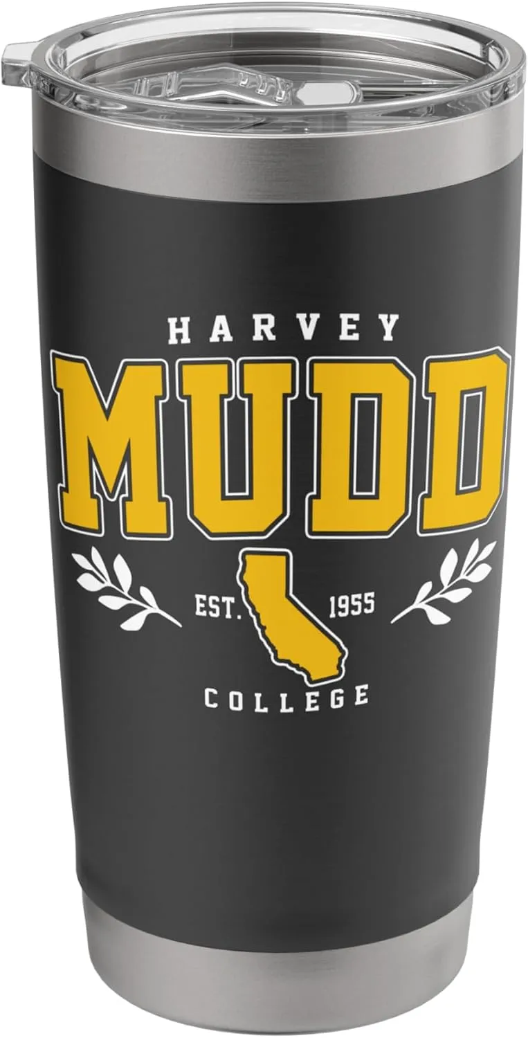 Womens Harvey Mudd Arch Retro Athletic Sports Tee Men Women Stainless Steel Insulated Tumbler