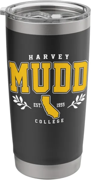 Womens Harvey Mudd Arch Retro Athletic Sports Tee Men Women Stainless Steel Insulated Tumbler
