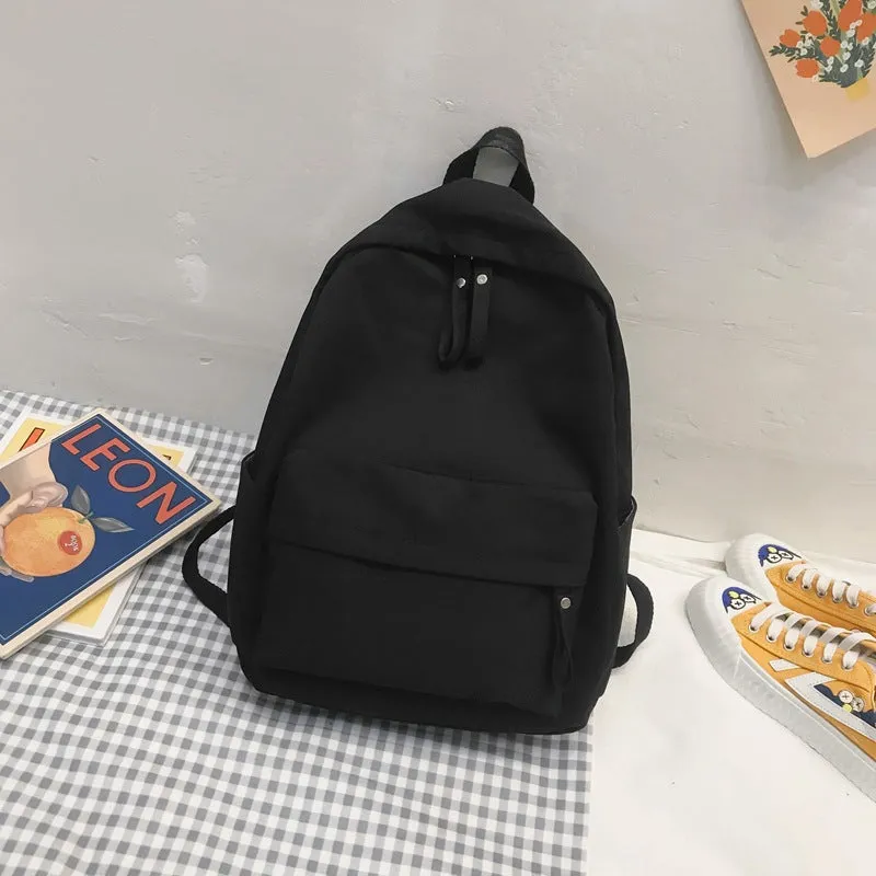 Women's Korean Style Fashion Pure Color Simple Super Backpacks