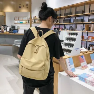 Women's Korean Style Fashion Pure Color Simple Super Backpacks
