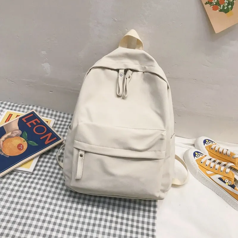 Women's Korean Style Fashion Pure Color Simple Super Backpacks
