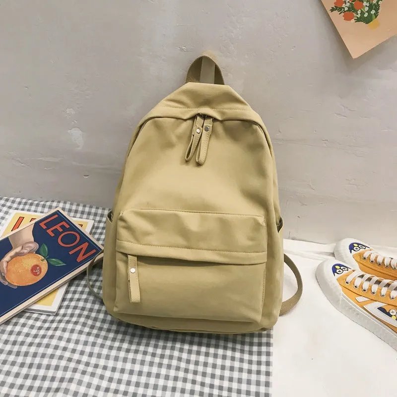 Women's Korean Style Fashion Pure Color Simple Super Backpacks