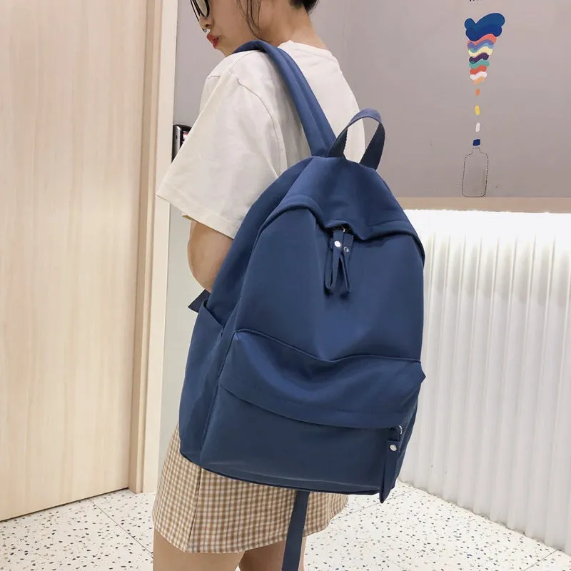 Women's Korean Style Fashion Pure Color Simple Super Backpacks