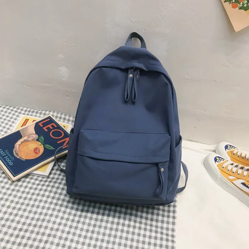Women's Korean Style Fashion Pure Color Simple Super Backpacks