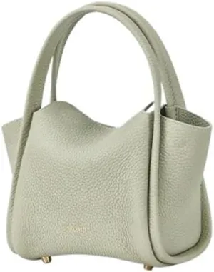 Women's Mini Vegetable Basket Leather Handbag Crossbody Mini Shoulder Bag (Color : Brown, Size : 6.69 * 3.54 * 4.9in)