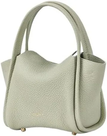 Women's Mini Vegetable Basket Leather Handbag Crossbody Mini Shoulder Bag (Color : Brown, Size : 6.69 * 3.54 * 4.9in)