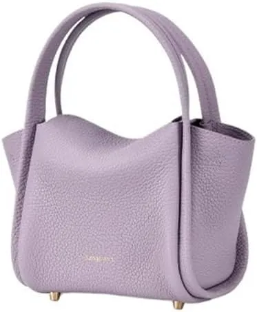 Women's Mini Vegetable Basket Leather Handbag Crossbody Mini Shoulder Bag (Color : Brown, Size : 6.69 * 3.54 * 4.9in)