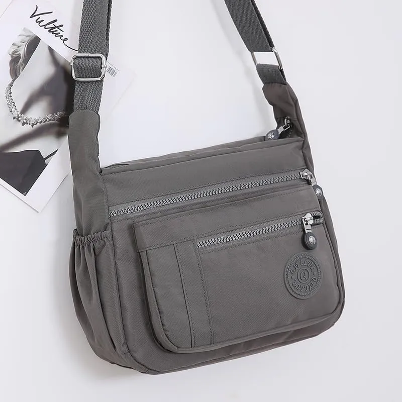Women's Multi-Pocket Shoulder Bag, Nylon