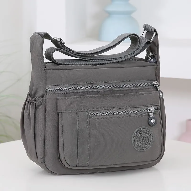 Women's Multi-Pocket Shoulder Bag, Nylon