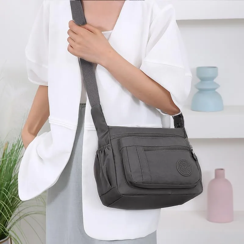 Women's Multi-Pocket Shoulder Bag, Nylon
