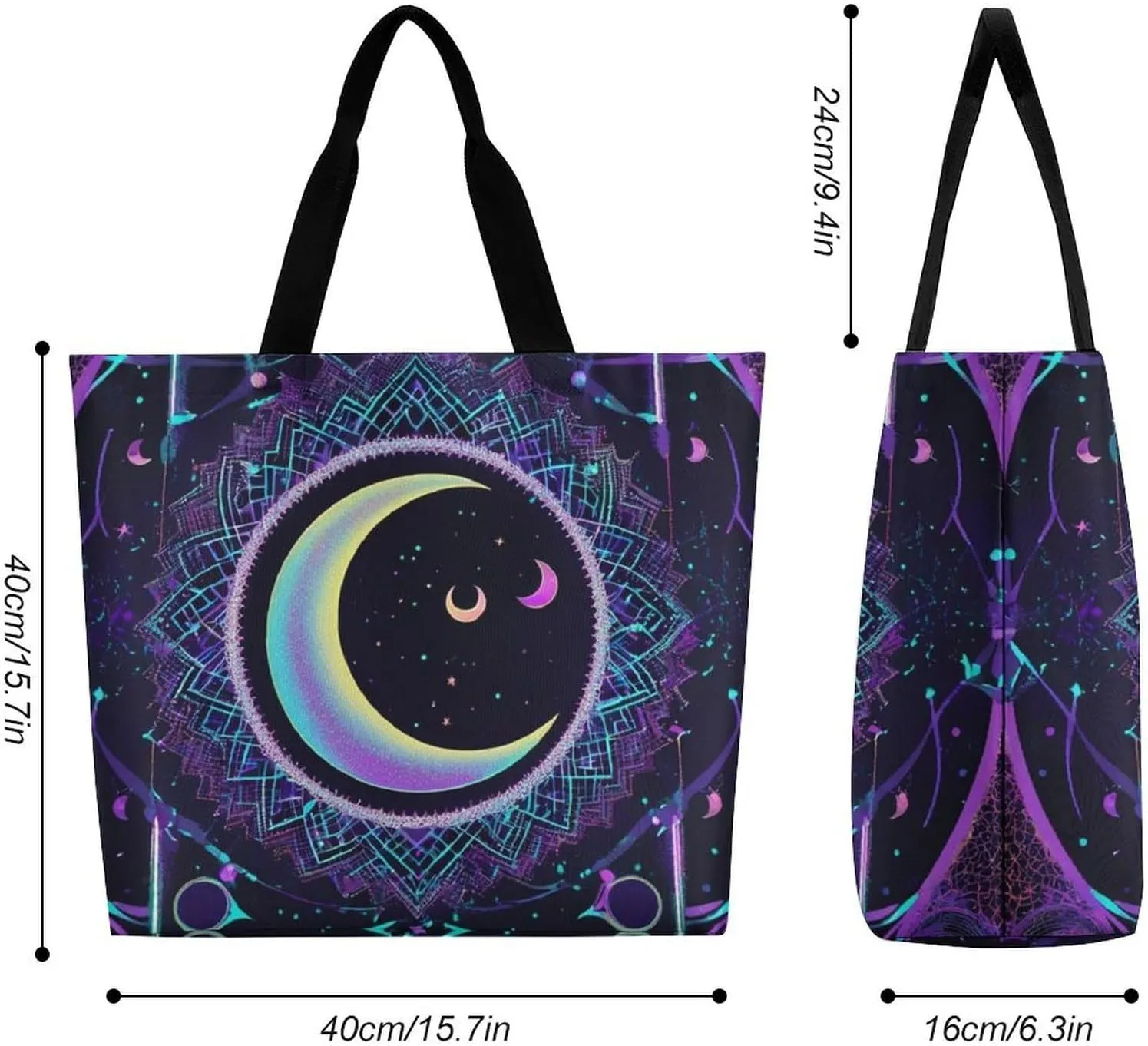 Women's Reusable Tote Bag, Portable Shoulder Handbags Large Capacity Casual Shopping Bags