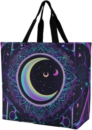 Women's Reusable Tote Bag, Portable Shoulder Handbags Large Capacity Casual Shopping Bags