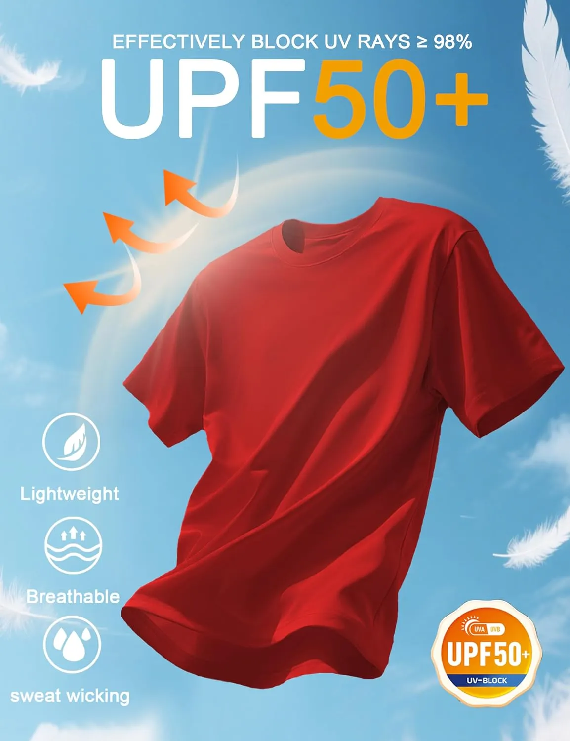 Women's Short Sleeve T-Shirts UPF 50  Sun Protection Workout Tops Athletic Running Gym Rash Guard Shirts
