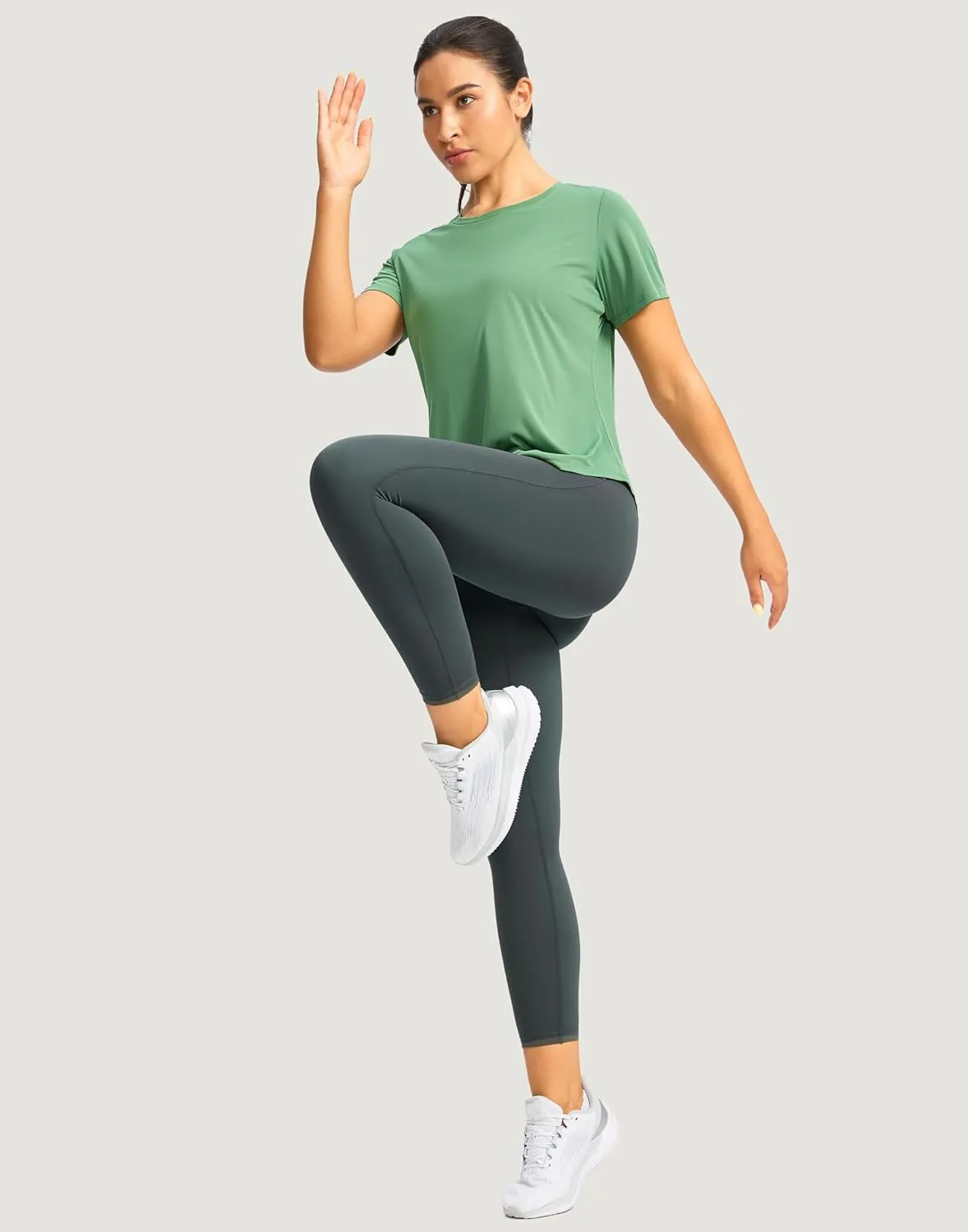 Women's Short Sleeve Workout Shirts Breathable UPF 50  Sun Protection T-Shirts Quick Dry Gym Running Hiking Tops
