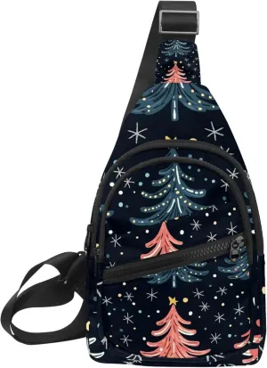 Women's Sling Backpack, Christmas Tree (3)