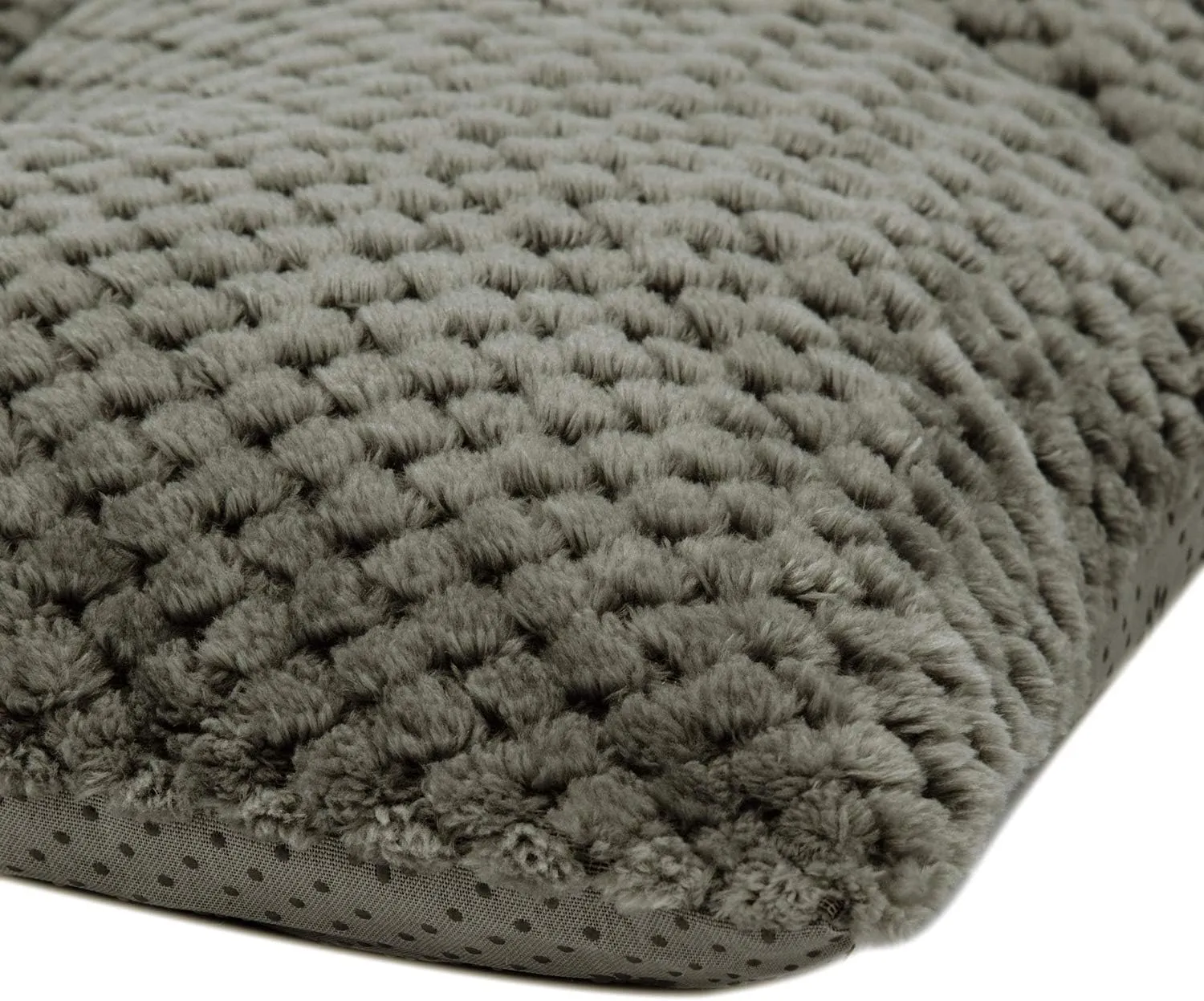 WONDER MIRACLE Fuzzy Deluxe Pet Beds, Super Plush Dog or Cat Beds Ideal for Dog Crates, Machine Wash & Dryer Friendly (15" x 23", S-Eagle Grey)