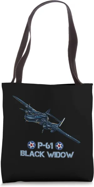 World War 2 P61 Black Widow Fighter Airplane Tote Bag