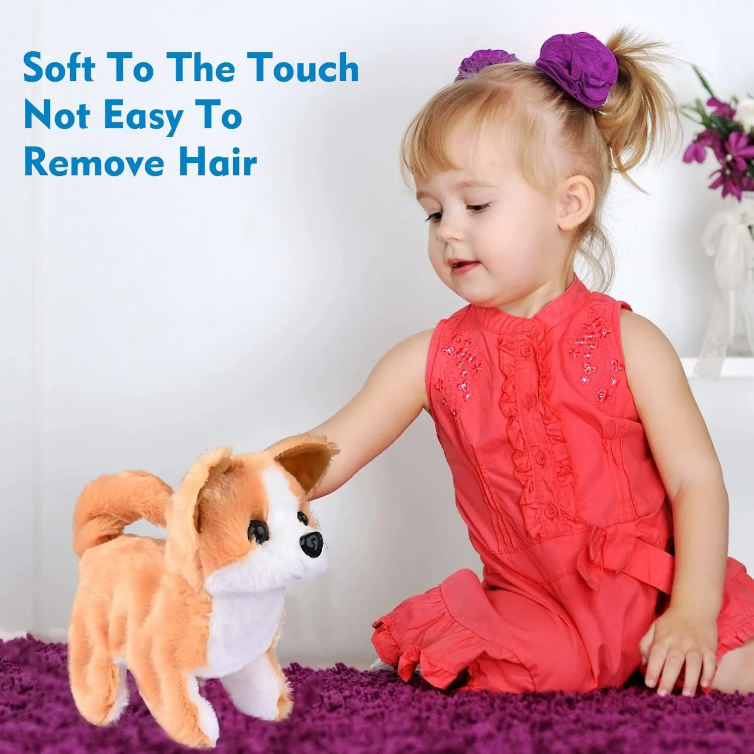 WorWoder Plush Shiba Inu Toy Puppy Electronic Interactive Pet Dog - Walking, Barking, Tail Wagging, Stretching Companion Animal for Kids (Shiba Inu)