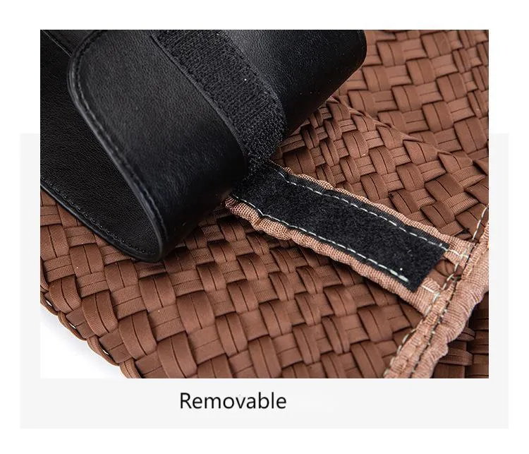 Woven Bag for Women, Neoprene Tote Bag Large Summer Beach Travel Handbag