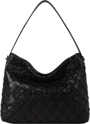 Woven Bag for Women, Vegan Leather Tote Bag Handmade Large Summer Beach Shoulder Bags