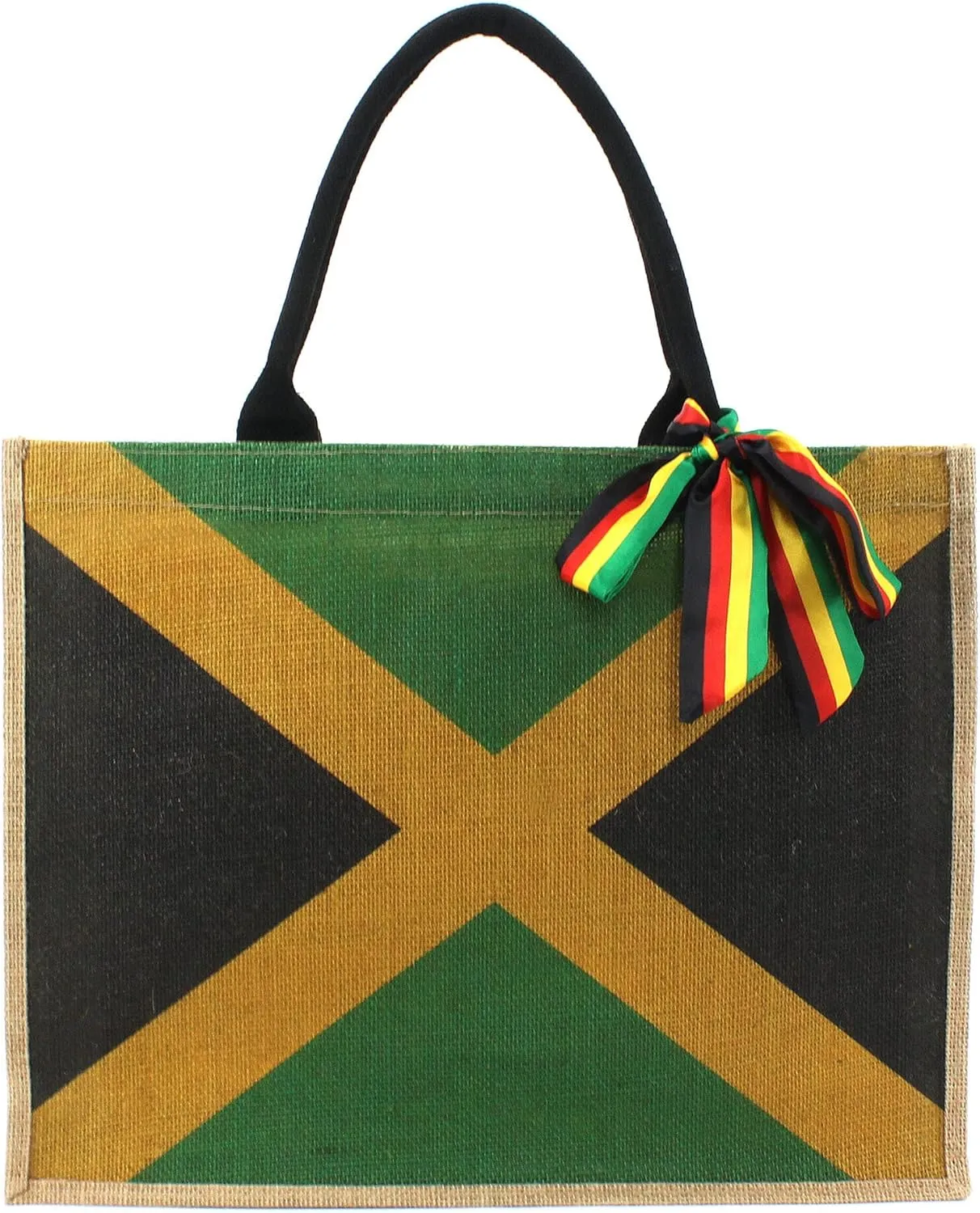 Woven Large Beach Bag for woman Straw Bag Beach Tote Handmade Weaving Shoulder Bag Handbag Jamaican Africa Reggea