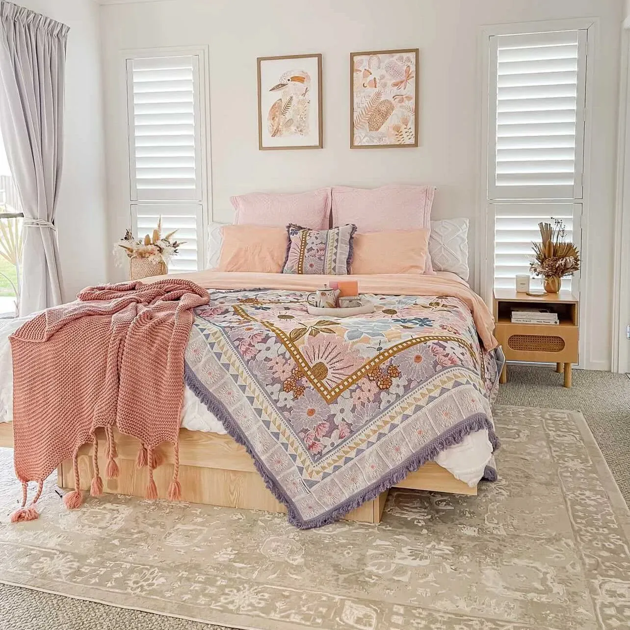 Woven Reversible Picnic Travel Rug