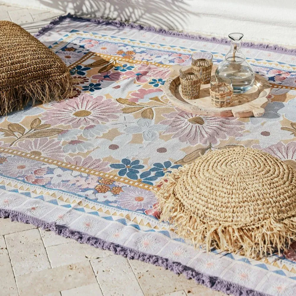 Woven Reversible Picnic Travel Rug