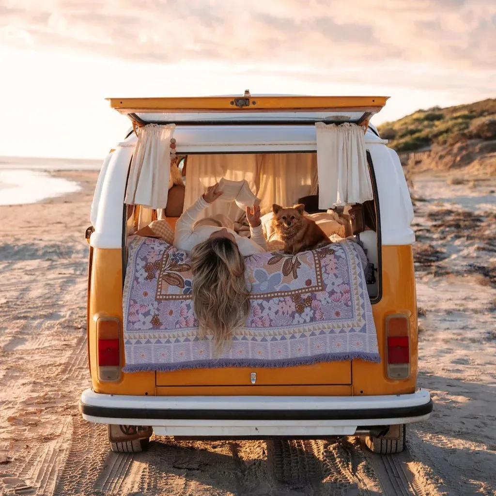 Woven Reversible Picnic Travel Rug