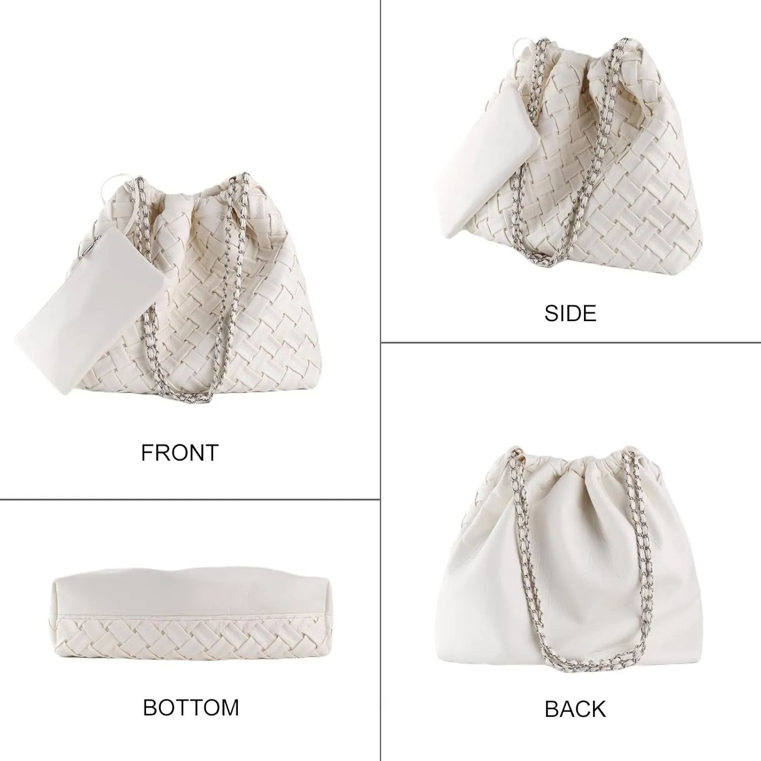 Woven Tote Bag for Women Large Summer Beach Hobo Handbags Handmade Top-handle Shoulder Bag with Purse