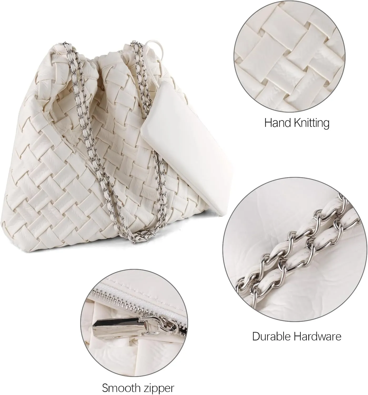 Woven Tote Bag for Women Large Summer Beach Hobo Handbags Handmade Top-handle Shoulder Bag with Purse
