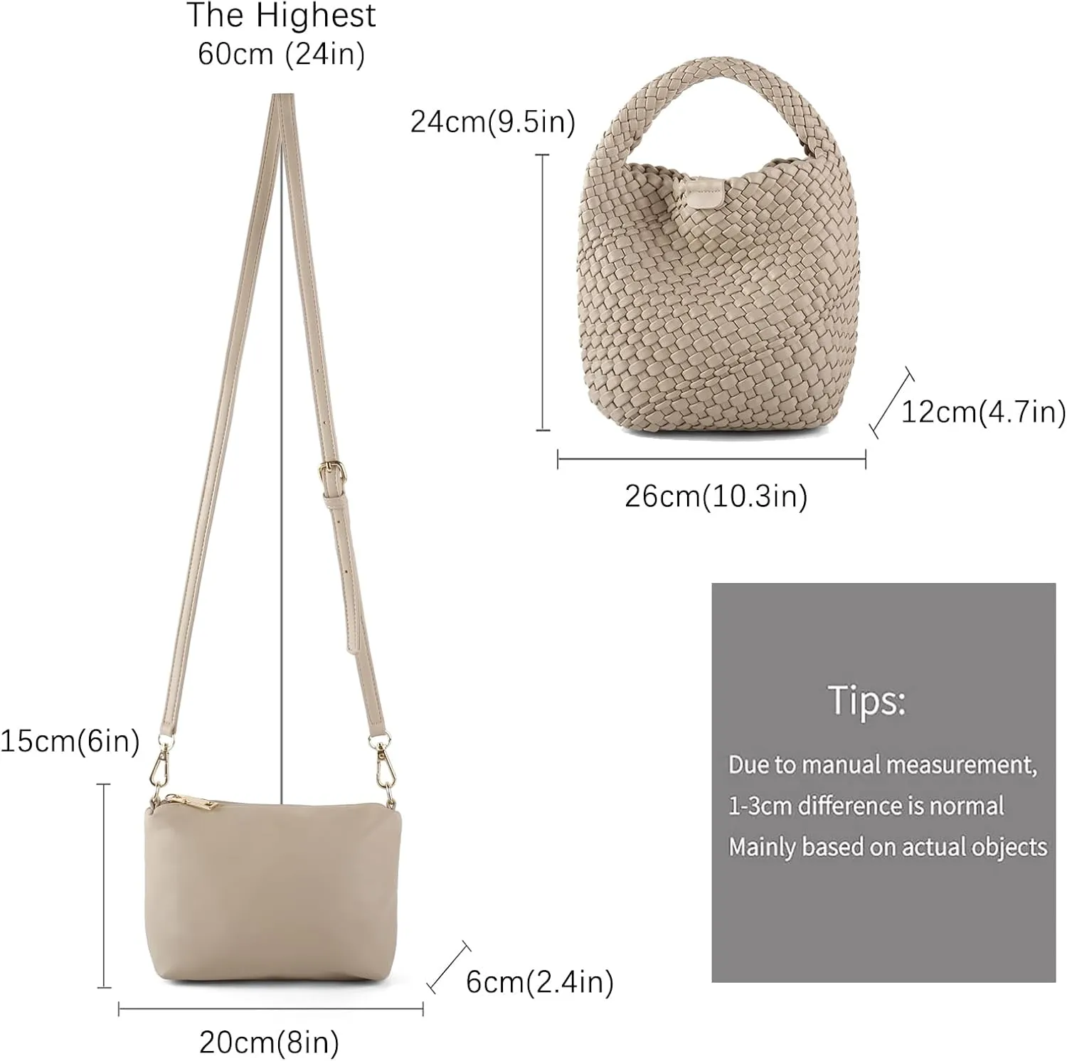 Woven Tote Bag for Women Vegan Leather Medium Size Summer Beach Travel Handbag and Purse Retro Handmade Shoulder Bag