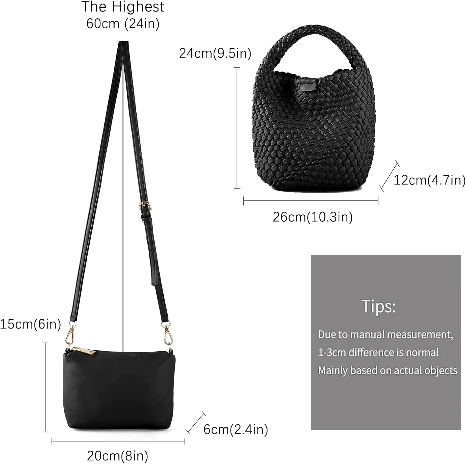 Woven Tote Bag for Women Vegan Leather Medium Size Summer Beach Travel Handbag and Purse Retro Handmade Shoulder Bag