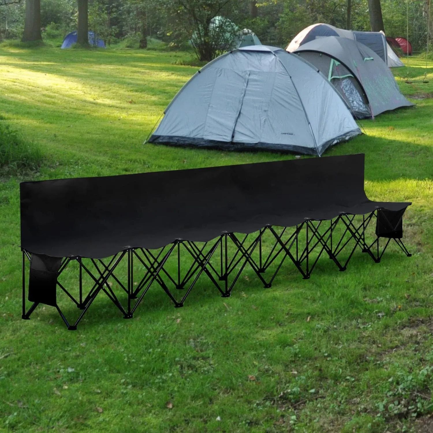 Yaheetech Foldable Sideline Bench 600D Oxford Double Layer Fabric