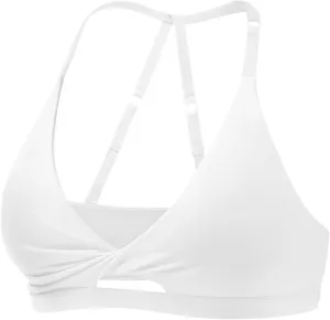 YEOREO Sports Bras for Women Open Back Workout Gym Bra Padded Medium Impact Yoga Tops with Ajustable Back Straps