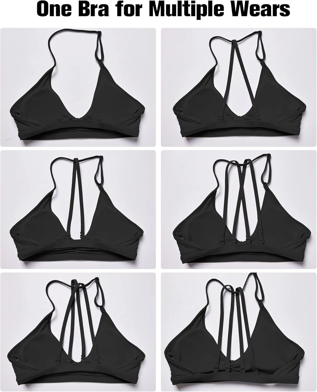 YEOREO Workout Sports Bras for Women Padded Strappy Open Back Gym Bra Light Impact Criss Cross Yoga Crop Top