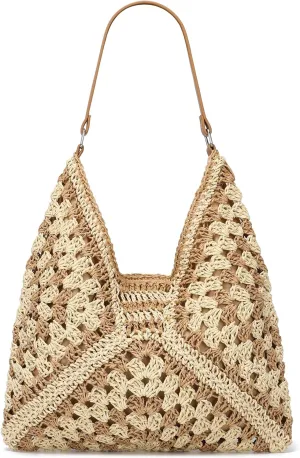 YIKOEE Straw Hobo Bag for Women Woven Beach Tote Bag 2025