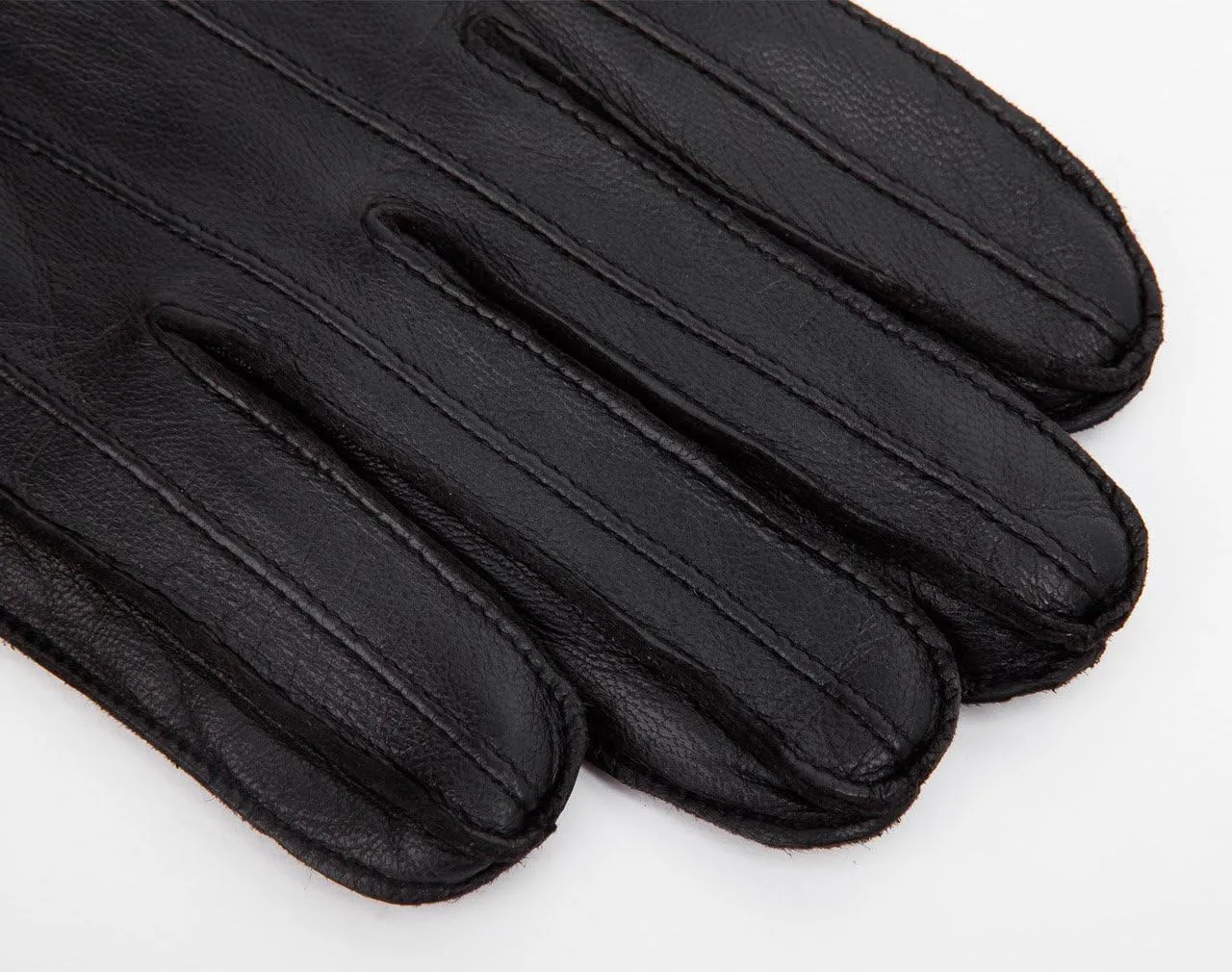 YISEVEN Winter Men's Warm Genuine Lambskin Leather Gloves Skin Tight with Button