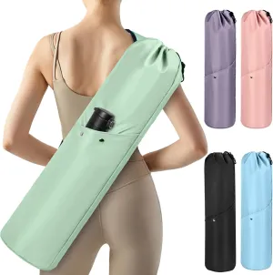 Yoga Mat Bag with Multi-Functional Storage Pockets, Waterproof Yoga Mat Carrying Bag with Adjustable Strap & Yoga mat storage cord, Fits Gym, Class, Beach Park, Travel