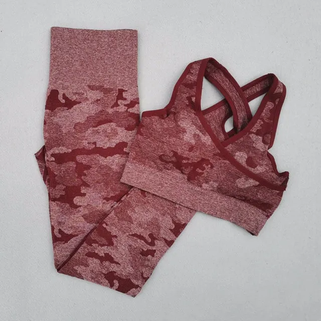 Yoga Set Women's Seamless Sports Bra Fitness sets $39.--Tops and Pants also sold separately.