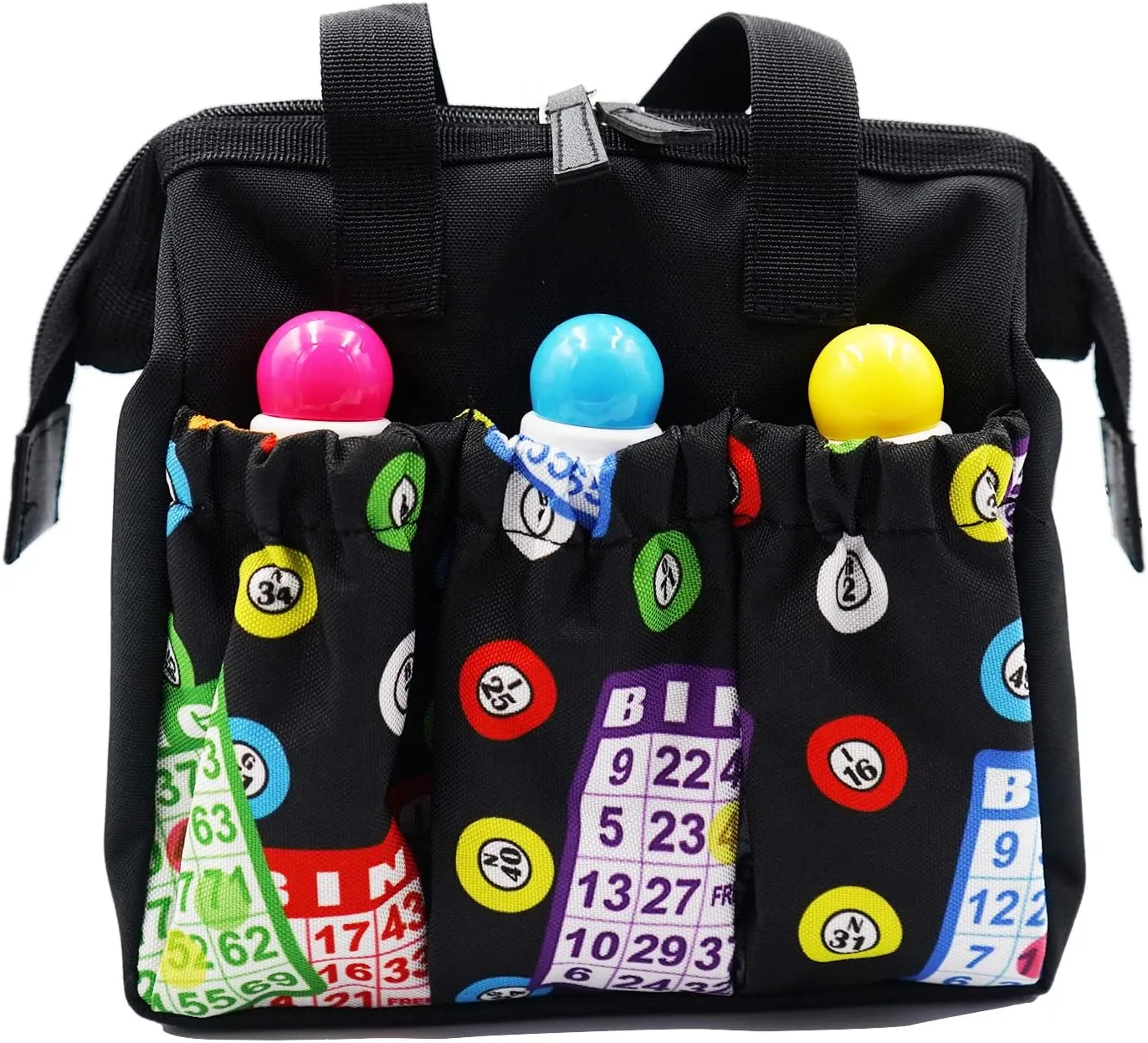 Yuanhe Bingo Dauber Tote Bag - 6 Pockets Bingo Pattern Bag