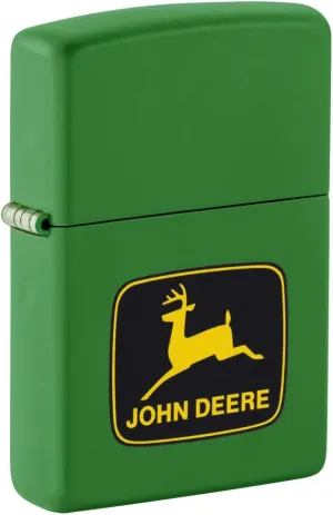 Zippo John Deere Logo Design Moss Green Pocket Lighter