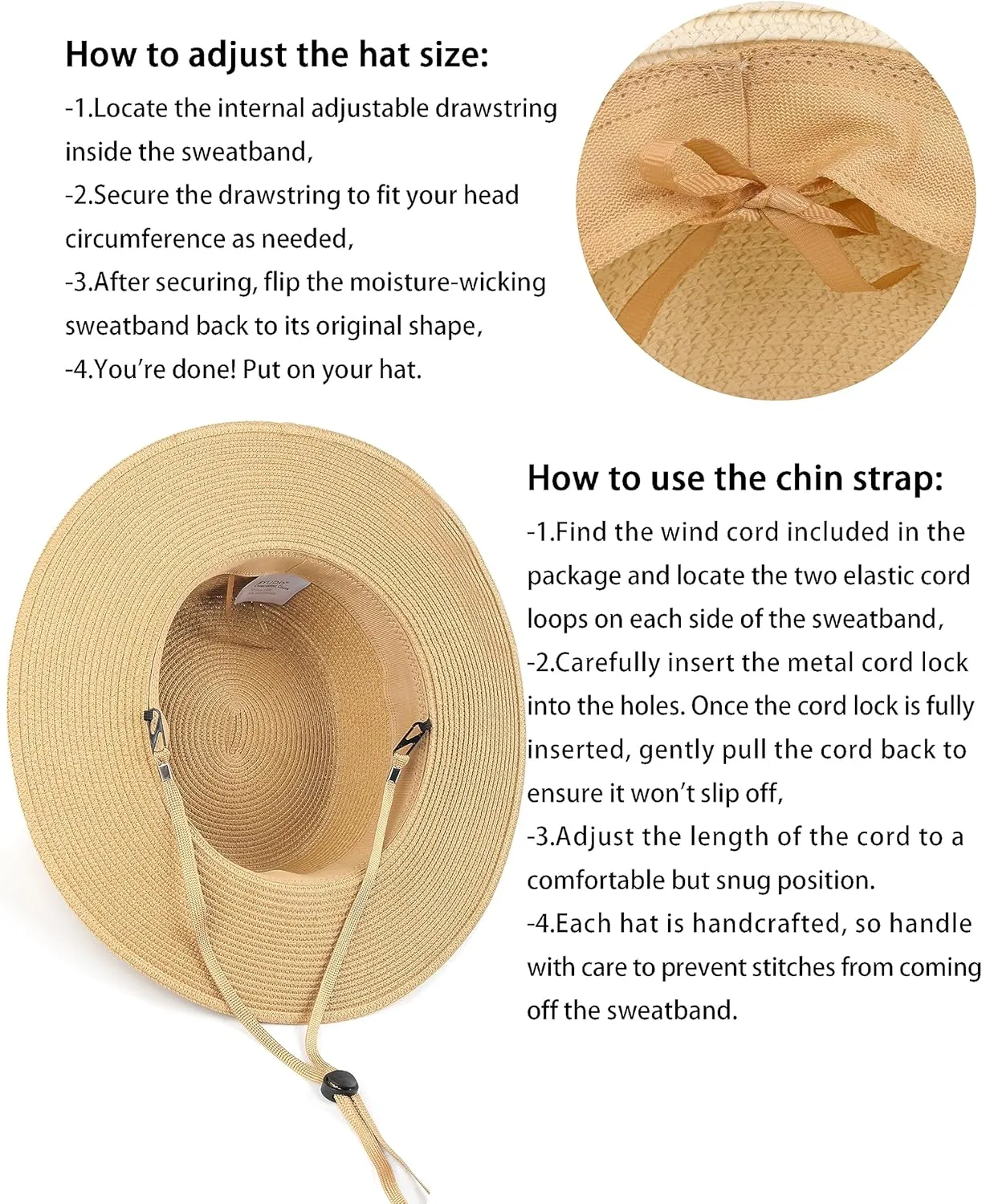 Zylioo XXL Oversize Straw Boater Hats,Large Summer Travel Sun Hats,UV Protection Packable Beach Hat with Chin Strap