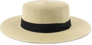 Zylioo XXL Oversize Straw Boater Hats,Large Summer Travel Sun Hats,UV Protection Packable Beach Hat with Chin Strap